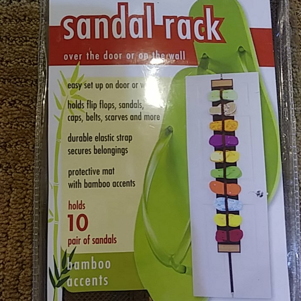 New over the door or on the wall sandal rack
